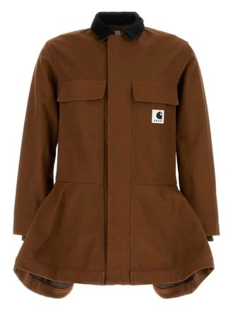 sacai x Carhartt WIP Duck Bonding Dress coat - Bruin