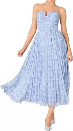 Astr Bayley Vibrant Floral Dress In Blue