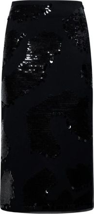 Silvian Heach Rok met glanzende pailletten - Dames - Midirokken - Zwart - XL - Pailletten - Rokken