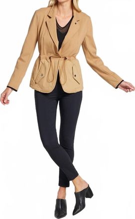 Anatomie Womens Waist Tie Jacket In Camel