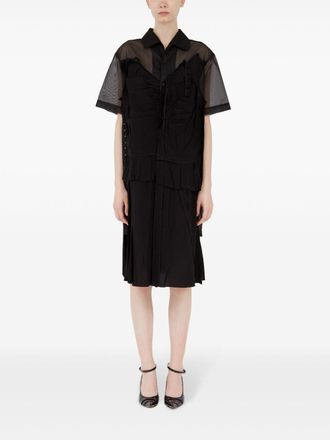 Maison Margiela Womens Midi Polo Dress - Black - Size EU 42 (Womens)