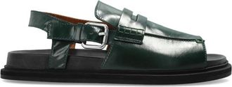 Marni Fussbett Sandal - Heren - Sandalen - Groen - 42 EU - Leer - Schoenen