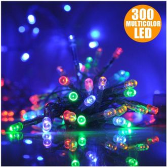Trade Shop Trade Shop - 300 Luces Navide&ntilde;as Led Multicolor Para Decoraci&oacute;n De Interior Y Exterior