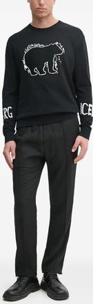 Iceberg Maglione a maniche lunghe con ricamo - Nero