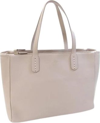 Bulgari Pre-owned Tote Bag - Dames - Vintage Shopper - Beige - ONE Size - Leer - Vintage