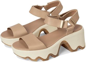 Sorel Kinetic Aura Y-strap Womens Dress Sandals Honest Beige/Bleached Ceramic : 10.5 B - Medium, Leather