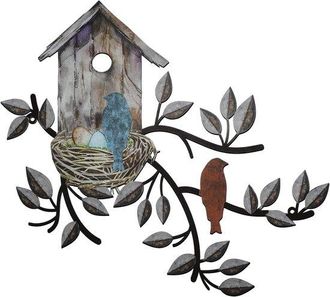 OEM &Aacute;rboles Decorativos De Pared De Metal Con Casita Para P&aacute;jaros - Marr&oacute;n