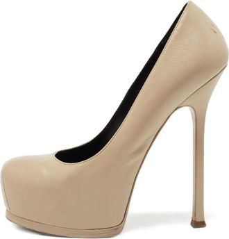 Saint Laurent Pumps con plateau 140mm - Toni neutri
