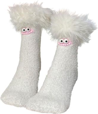 Generic 3D Socks Gift Ideas 3D Knit Animal Socks Women Christmas Teenage Girls Gifts Warm Soft Novelty Funny Cute Knitted Sloth Hugging Sock Xmas Presents Sto