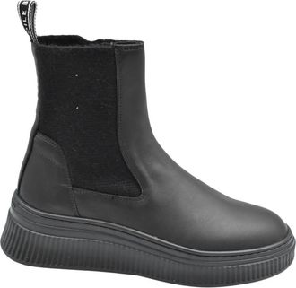 Voile Blanche Flaurence Chelsea Boot - Dames - Chelseaboots - Zwart - 37 EU - Leer - Schoenen