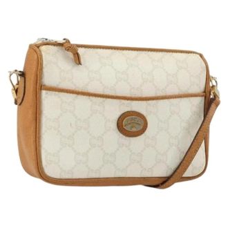 Gucci Pre-owned Cross Body Bags, female, White, Size: ONE SIZE Pre-owned Vintage PVC GG Canvas Shoulder Bag