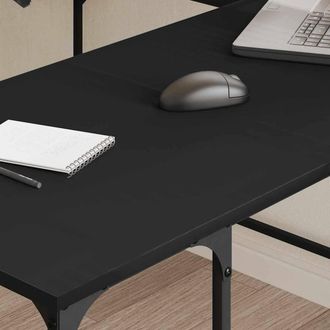 Berkfield Home Decorative Desk Black 139x139x75 cm Engineered Wood | Size: 139 x 139 x 75 cm