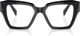 Prada 0pr 09zv Oversized Square Frame Black Acetate Sunglasses
