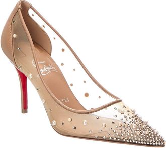 Christian Louboutin Mizz Z Degrastrass 90 Mesh & Leather Pump