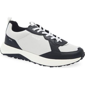 BOSS Kane Runn Sneaker in Grey/Black at Nordstrom Rack, Size 13Us / 12Uk