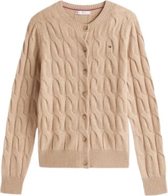 Tommy Hilfiger Cardigan - Dames - Vesten - Beige - XS - Truien & Vesten
