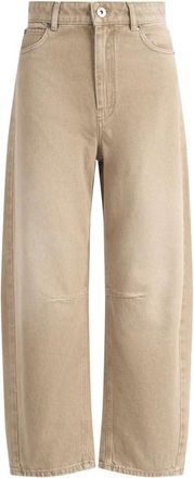 Max Mara Wkdarcadia Jeans - Dames - Loose Fit Jeans - Beige - XS - Katoen - Jeans