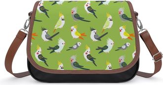 Generic Cute Parrot Birds Crossbody Bags for Women Shoulder Messenger Bag Purse Handbags