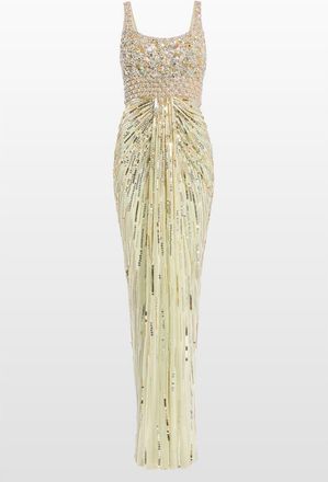 Jenny Packham Elixir Sequin-Embellished Maxi Dress in Gentle Green at Nordstrom, Size 14 Uk