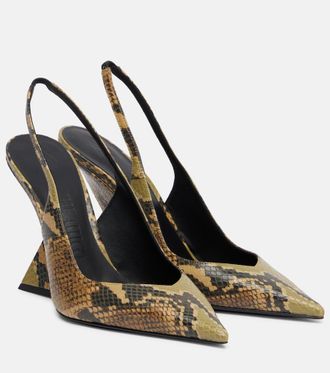 The Attico Cheope 105 leather slingback mules