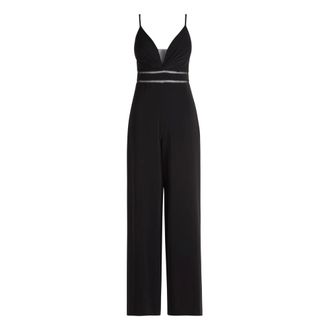 Vera Mont Jumpsuits & Playsuits, Dames, Zwart, S, Leer, Elegante Jumpsuit met Cut-Outs
