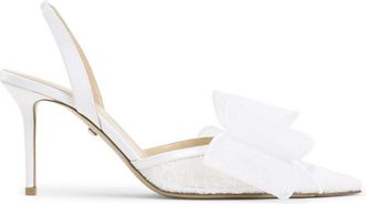 Mach & Mach White Leather Heels