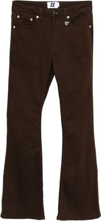 Izzue heart patch jeans - Brown