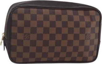 Louis Vuitton Pre-owned Canvas Clutch - Dames - Vintage Clutch - Bruin - ONE Size - Vintage