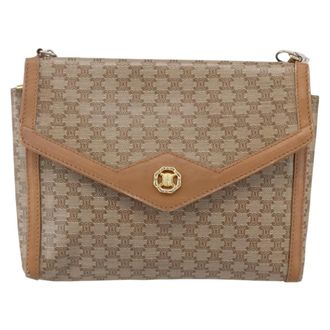 Celine Vintage Macadam Canvas Beige Canvas Backpack Bag (Pre-Owned)