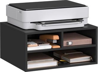 Woltu Soporte Para Impresora De Escritorio, Soporte De 3 Compartimentos, Porta Documentos, Organizador, Negro - Woltu