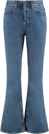 Burberry High Rise Bootcut Jeans - Dames - Flared Jeans - Blauw - W27 - Katoen - Jeans