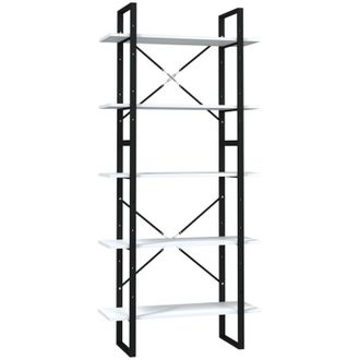 vidaXL Vidaxl - Estantería 5 niveles madera de ingeniería blanca 80x30x175 cm
