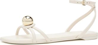 Kate Spade New York Harmony Flat Sandals Womens Sandals Cream : 8.5 M, Leather