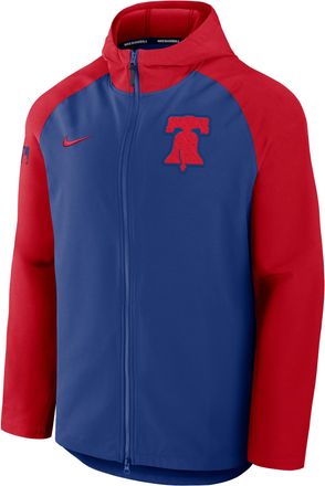Nike Mens Philadelphia Phillies Authentic Collection Mens Nike Therma MLB Full-Zip Jacket in Blue | 01GM199NPP-P92