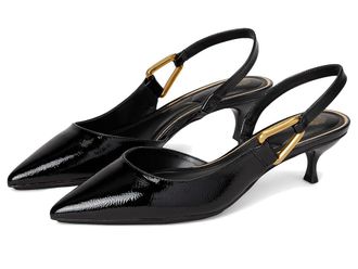 Vince Camuto Inari Lasso Buckle Slingback Pumps Womens Shoes Black : 5.5 M, Leather