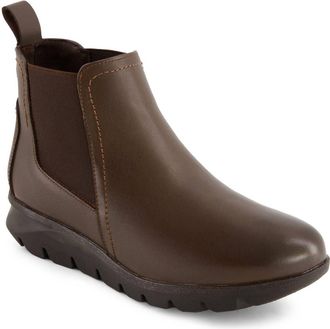 Andrea Womens Leather Short Chelsea Boots In Brown