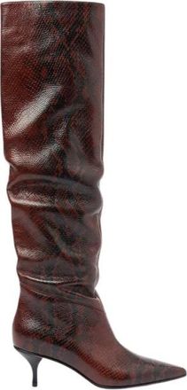 Scarosso Barbara Boots - Dames - Laarzen met Hak - Bruin - 37 1/2 EU - Leer - Schoenen