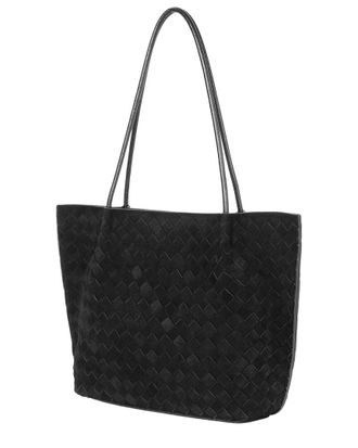 Tiffany & Fred Woven Suede Tote