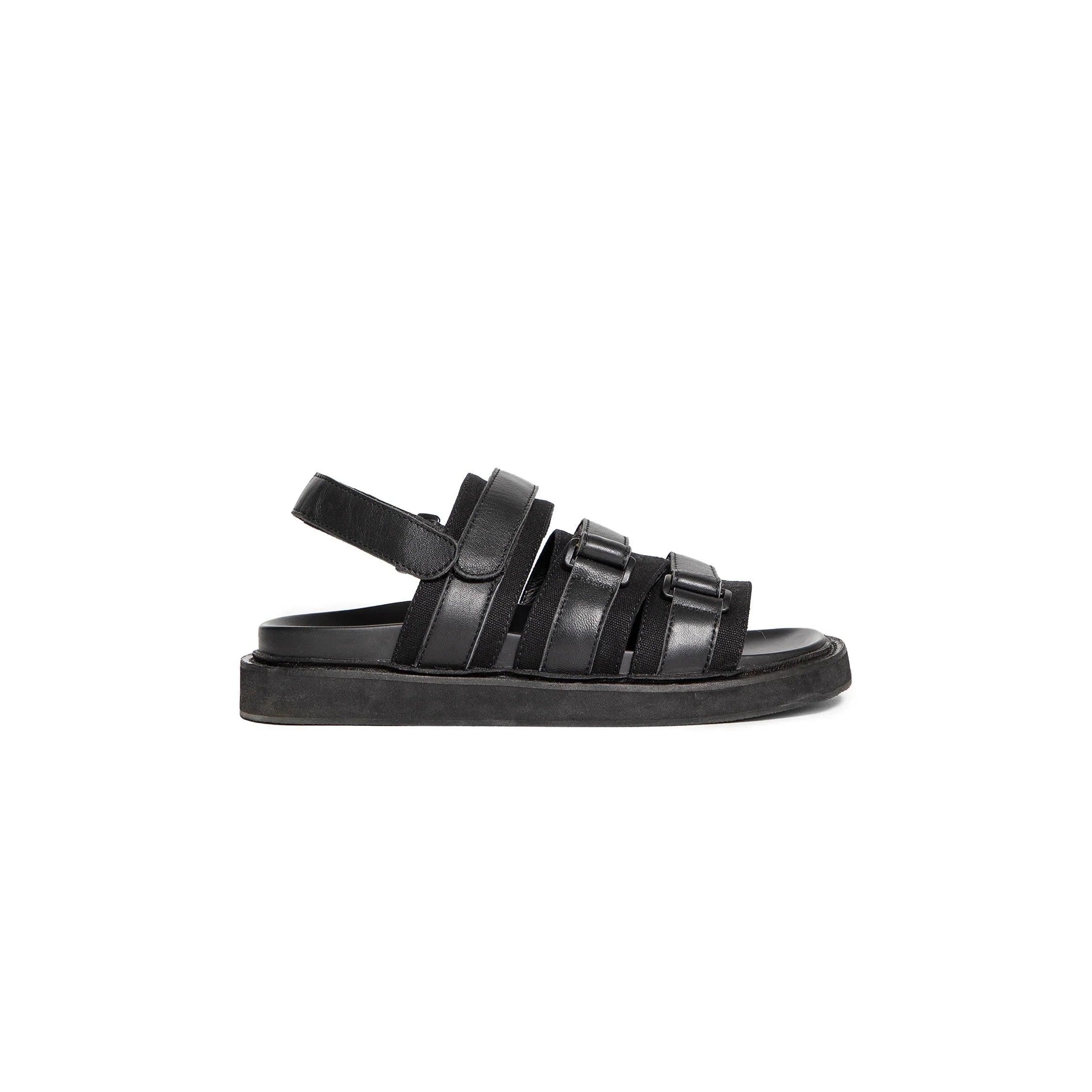 Yohji Yamamoto Leather Mule Pumps Sandals Black US 6 Italy