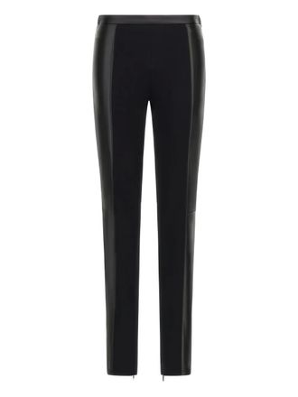 Roberto Cavalli leather-panelled leggings - Black