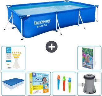 Bestway Piscina Bestway Steel Pro Rectangular - 300x201x66 Cm - 7-piezas S57