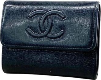 Chanel Pre-owned Wallets, female, Black, Size: ONE SIZE Pre-owned Card case