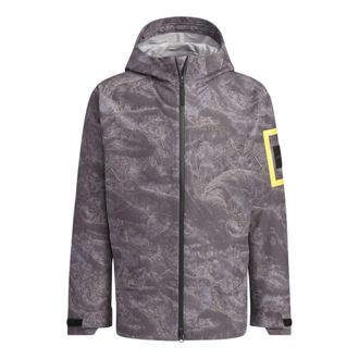 adidas x National Geographic Allover Print RAIN. RDY Jacket Asia Sizing Silver Violet IS9512