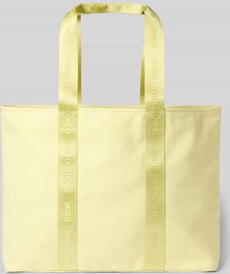 HUGO BOSS Strandtasche aus reiner Baumwolle Modell BECKY CA_TOTE in Hellgruen, Gr&ouml;&szlig;e 1