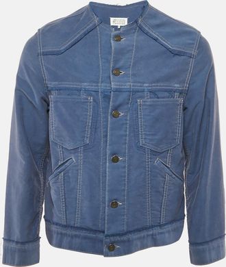 Maison Margiela Maison Martin Margiela Blue Cotton Raw Edge Jacket
