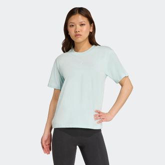 adidas T-Shirt ADIDAS SPORTSWEAR W SL SJ T, Damen, Gr. XL, gr&uuml;n (halo mint, wei&szlig;), Obermaterial: 100% Baumwolle, normal, Rundhals, Shirts T-Shirt, Basic Desi