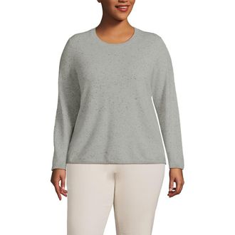 Lands End Cashmere Sweater in Gray/black Donegal at Nordstrom, Size X-Large P