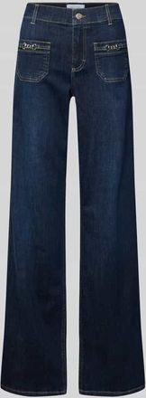 Angels Flared Jeans mit aufgesetzten Taschen Modell LIZ SMART BUCKLE in Dunkelblau, Größe 38/32