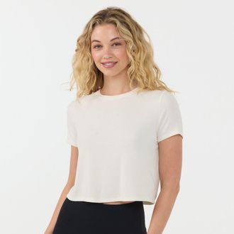Tavi Ribbed Tee in Coconut at Nordstrom, Size Xx-Large