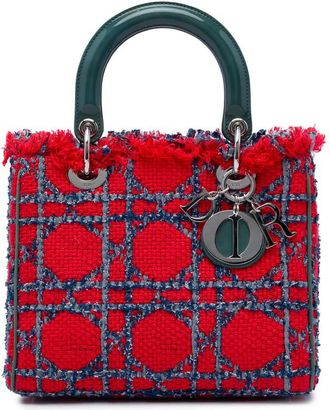 Dior Pre-owned Dior Medium Tweed Cannage Fringe Lady Dior Ladies MPRK01SJQ7DQY5U5